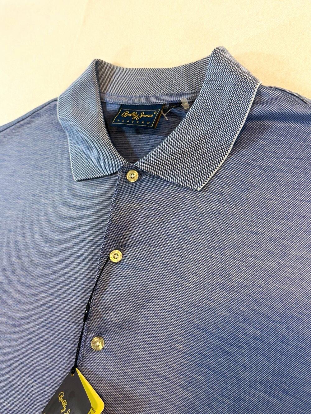 Bobby Jones Players Mens XL Blue Golf Polo NWT